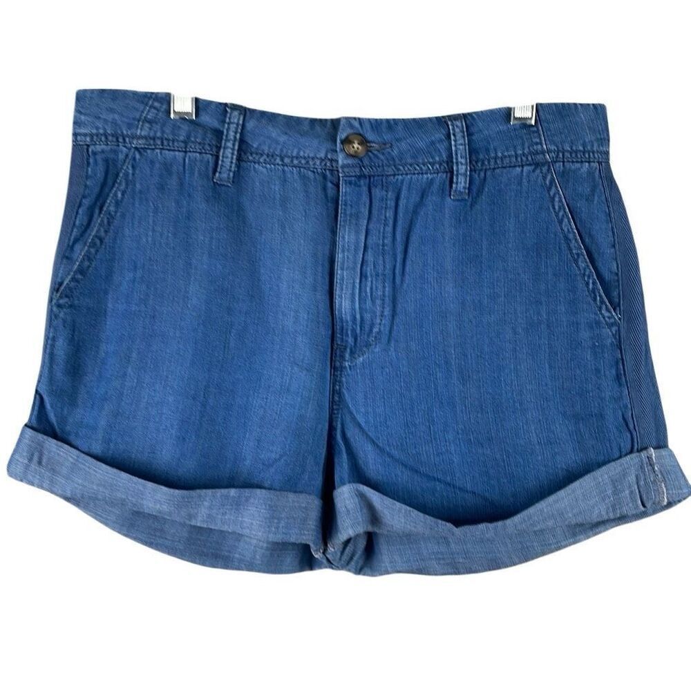 NEW Harper Heritage Lyocell Chambray Cuffed Short S